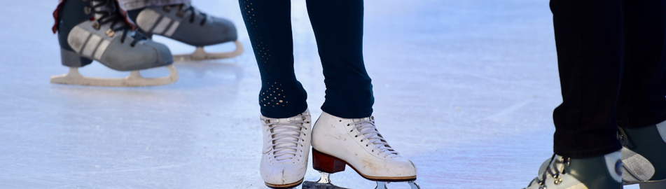 image of skates on ice