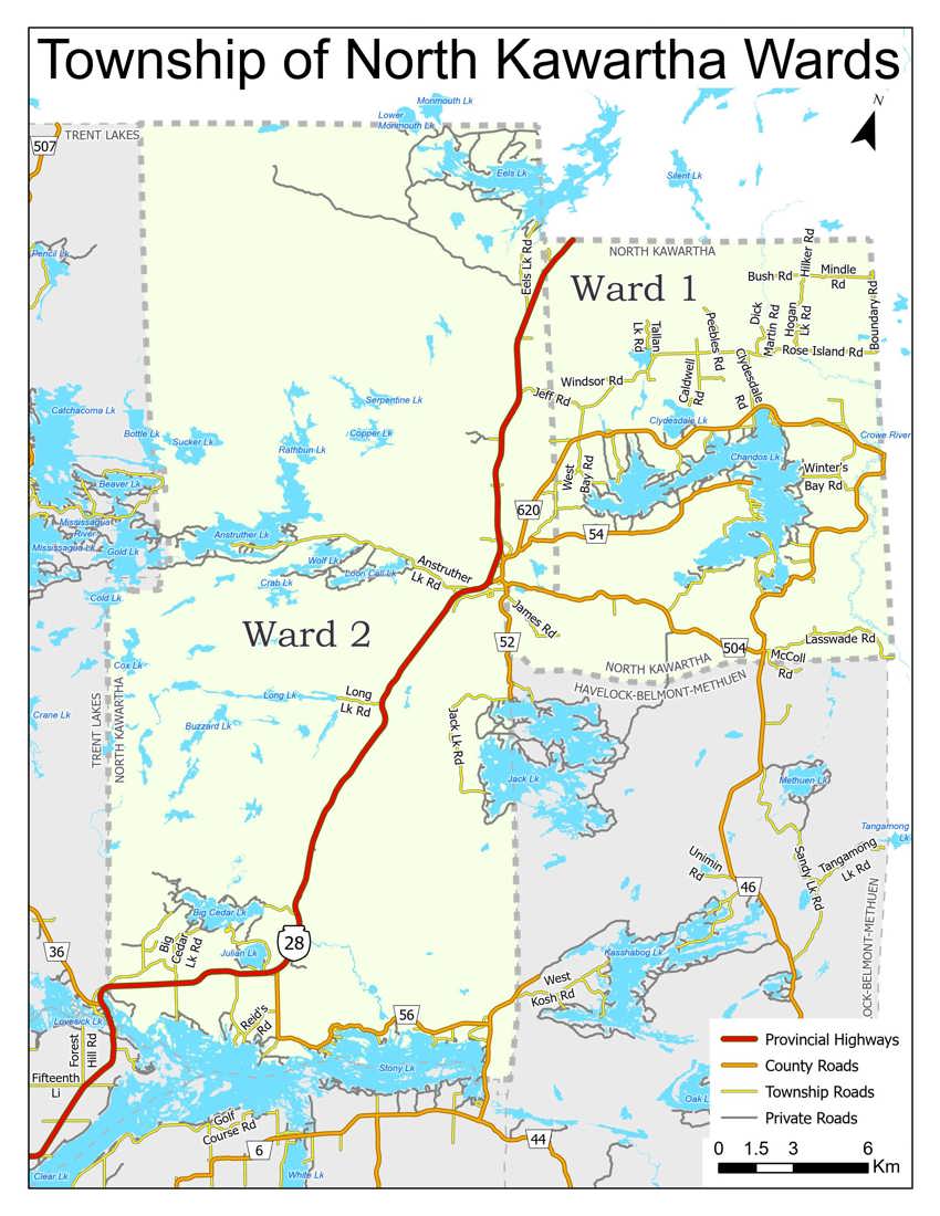 North Kawartha Ward Map